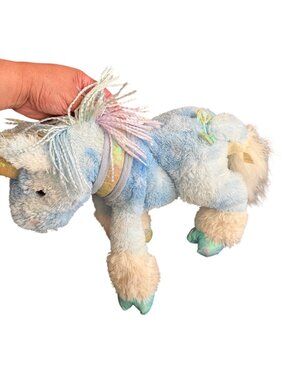 Animal Alley Vintage Blue Plush Unicorn Stuffed Animal With Iridescent Accents A